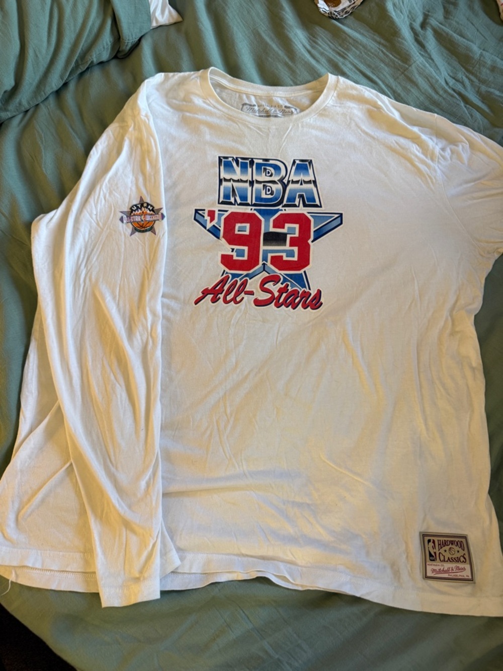 Mitchell & Ness White '93 NBA All-Stars Long Sleeve Shirt
